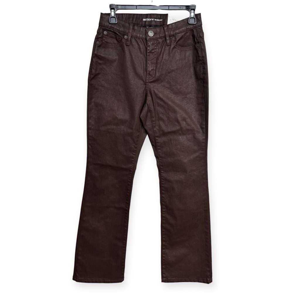INC‎ International Concepts Women’s Mid Rise Brown Core Denim Boot Cut Pants 6